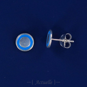 Enamel Rond B Earring GP