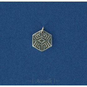 Pendentif hexagone géométrique