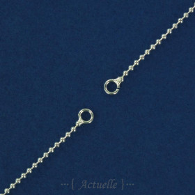 Pulsera ball 1.50 mm - 17 cm in 2 parts with  ajusted ring to 15 cm gold-flatd