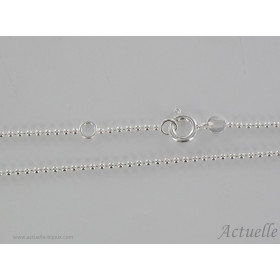 Necklace ball 1.50 mm - 42 cm in 2 parts with   ajusted ring at 40 cm gold-flatd