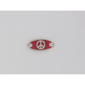 Ovale Peace and Love Rouge