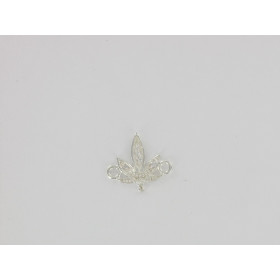 Leaf Canabis CZ gold plated