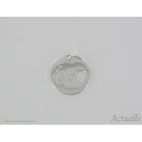 Medal I love you engraved 15 mm GP