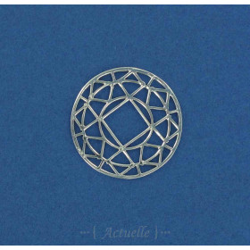Géo mandala 35mm in gold plated 3 microns