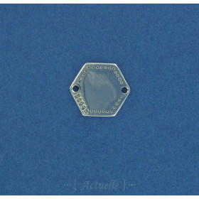 Engraved points hexagon medal 17mm GP