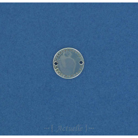 Medalla círcula puntos grabados 15mm