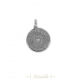 Triangle engraving ethnic pendant