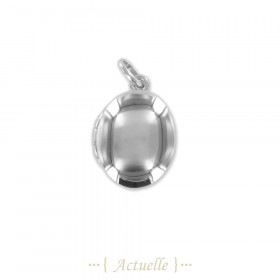 Colgante medalla ovalada lisa 20mm