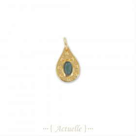 Pendentif goutte colorée