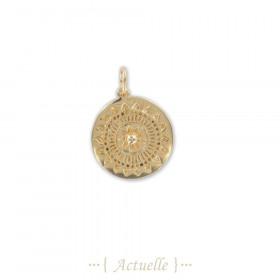 Triangle engraving ethnic pendant