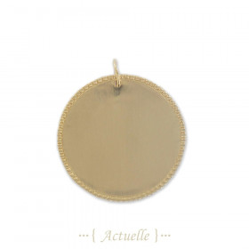 Pendentif rond boules aplaties 30mm mat
