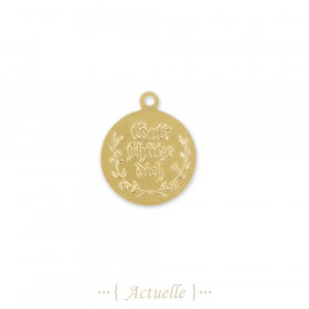 Pendentif ange recto/gravure allemande verso
