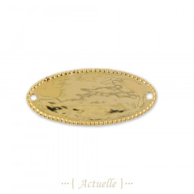 Placa ovalada perlada para grabar 34mm