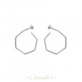 Pendientes hexagonal 18mm