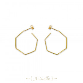 Pendientes hexagonal 18mm