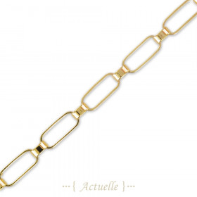 Chain links large diamond shape and round per meter