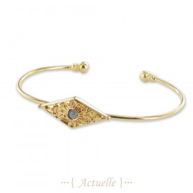 Pulsera indígena triángulo piedra de luna