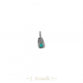 5pcs Turquoise stone hammered little drop