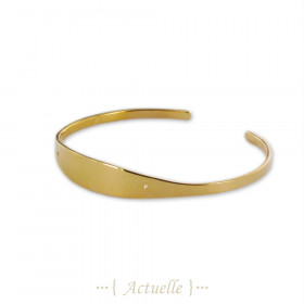 Pulsera placa rondeada perforada