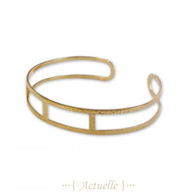 Pulsera doble barras golpeadas