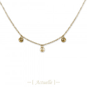 Textured round tablets necklace