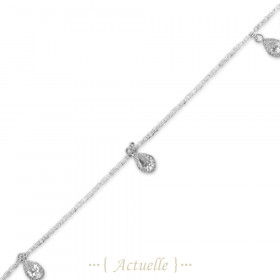CZ drop pendants bracelet