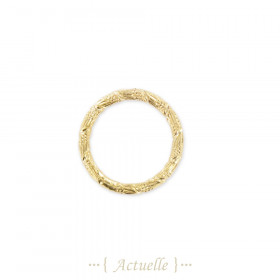 Welded ring stylized engraving 19mm 2mm wire