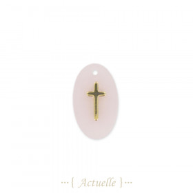 Component set with cross and milky pink