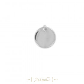 Pendentif pastille ronde lisse 20mm