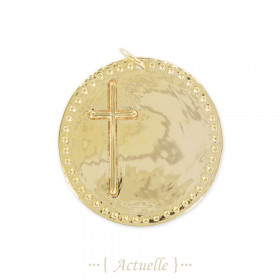 Pendant smooth plate and cross