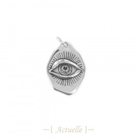 Pendentif ovale œil gravé