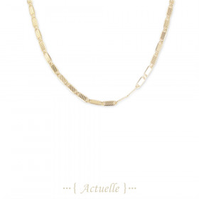 Necklace large links filed 9,3x3,3mm