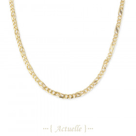 Necklace chain figaro rectangle 8 10x4,2 + 12mm