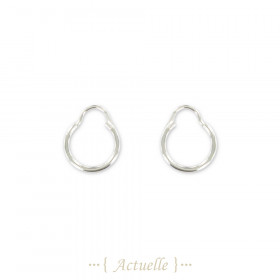 Hoop earrings round clip 15mm