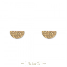 Earrings half circles hammered