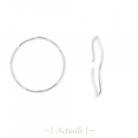 Curved hoop earrings 65mm