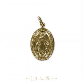 Colgante ovalado Virgen María 23mm