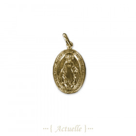 Colgante ovalado Virgen María 17mm