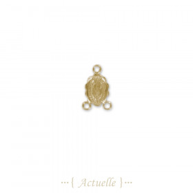 Oval Blessed Virgin  9x7mm+3 ring