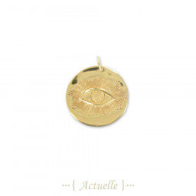 Pendentif rond œil gravé