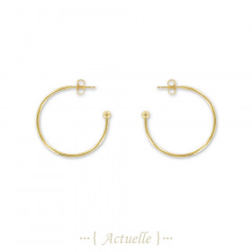 15 mm hoop earrings with ball