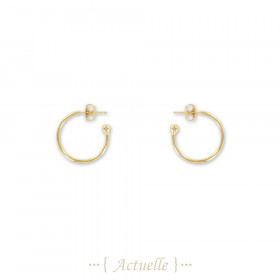 15 mm hoop earrings with ball