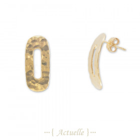 Hammered and curved studs earrings