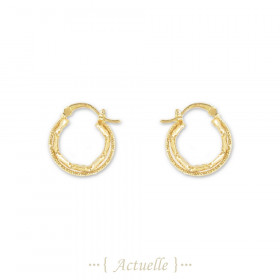 Textured hoop earrings 15mm