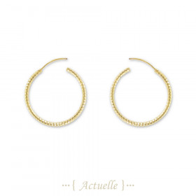 Faceted hoop earrings 30mm