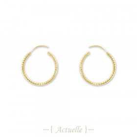 Pendientes criollas fecetas 25mm