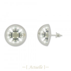 Earrings curved circle 18mm