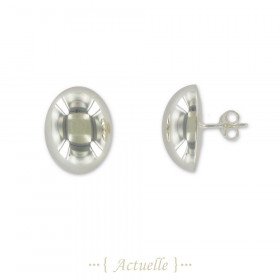 Earrings curved oval 15mm