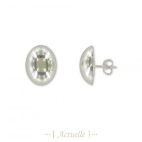 Earrings curved oval 12mm