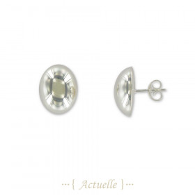 Earrings curved oval 11mm